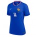 France Adrien Rabiot #14 Replica Home Shirt Ladies Euro 2024 Short Sleeve